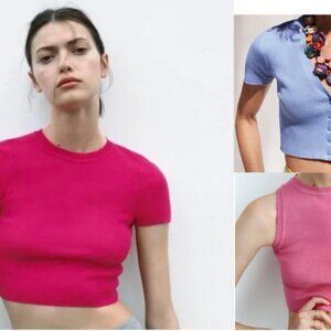 Zara Knit Crop Tops